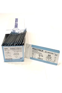 copertina di Sutura chirurgica sterile PRACTISILK® - confezione da 12 -  USP 4 / 0  16 mm 3 / ...