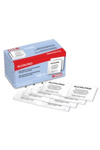 copertina di Alcolpad salviettine disinfettanti monouso - confezione da 100