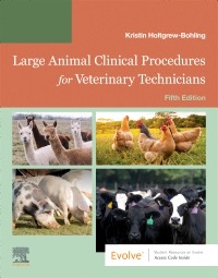 copertina di Large Animal Clinical Procedures for Veterinary Technicians - Husbandry, Clinical ...