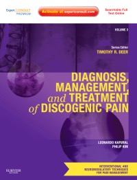 copertina di Diagnosis, Management, and Treatment of Discogenic PainVolume 3 : A Volume in the ...