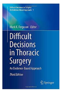 copertina di Difficult Decisions in Thoracic Surgery - An Evidence Based Approach