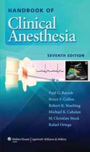 copertina di Handbook of clinical anesthesia