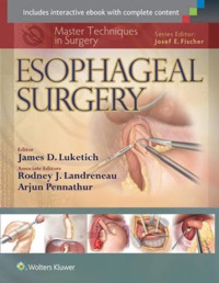 copertina di Master Techniques in Surgery : Esophageal Surgery ( Includes interactive ebook with ...
