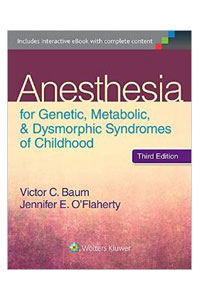 copertina di Anesthesia for Genetic, Metabolic and Dysmorphic Syndromes of Childhood 
