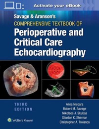 copertina di Savage and Aronson' s Comprehensive Textbook of Perioperative and Critical Care Echocardiography