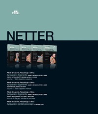 copertina di Netter - Apparato digerente in 3 volumi + Apparato cardiovascolare cofanetto - Atlante ...