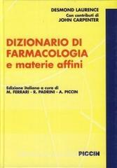 copertina di Dizionario di farmacologia e di materie affini Italiano-Inglese - Inglese-Italiano