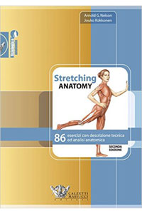 copertina di Stretching Anatomy - 80 esercizi con descrizione tecnica ed analisi anatomica