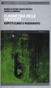 copertina di Clinimetria delle vasculiti - Aspetti clinici e nosografici