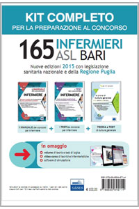 copertina di Kit completo concorso 165 Infermieri ASL Bari - Kit per tutte le prove del concorso