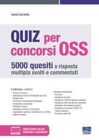 copertina di Quiz per concorsi OSS - 5000 quesiti a risposta multipla svolti e commentati