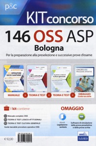 copertina di Kit Concorso 146 OSS ( Operatore Socio Sanitario ) ASP Bologna - Teoria e test per ...