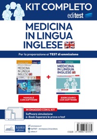 copertina di EdiTest Kit completo Medicina in Lingua Inglese 2024 / 2025 - Teoria e test + 2000 ...