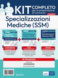 copertina di Kit completo Specializzazioni mediche - Teoria e Test commentati per specializzazioni ...