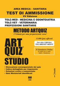 copertina di ArtQuiz Studio XV Edizione A.A. 2023 / 2024 - Test di ammissione per Medicina, Odontoiatria, ...