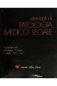 copertina di Elementi di patologia medico legale