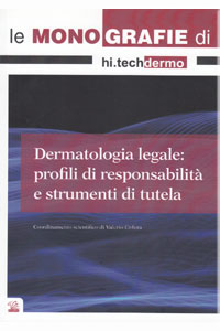 copertina di Dermatologia legale: profili di responsabilita' e strumenti di tutela