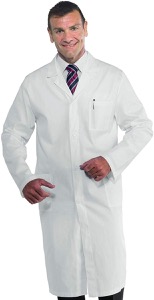 copertina di Camice medico uomo colore bianco  tg 42 Bianco