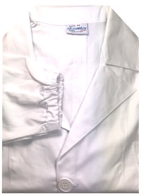 copertina di Camice medico uomo bianco con elastico ai polsi  tg 48 Bianco