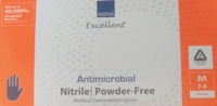 copertina di Guanti Antimicrobici Nitrile misura media ( M ) - pacco da 200 pezzi tg Media Blu