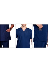 copertina di Set completo ospedaliero Cherokee Originals - casacca manica corta e pantalone Unisex tg XXS Blu Navy