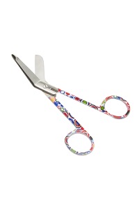 copertina di Forbice per bende 14 cm fanatsia bolle colorate