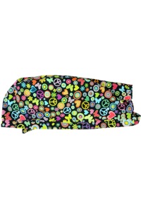 copertina di Cappellino - bandana - cuffia fantasia Nero fantasia pace