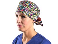 copertina di Cappellino - bandana - cuffia fantasia Nero fantasia pace