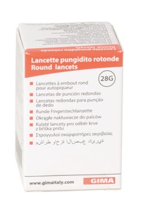 copertina di Lancette pungidito 28G sterili - confezione da 25 pezzi