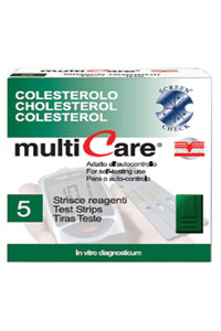 copertina di Strisce reagenti Colesterolo per Multicare In ( confezione da 5 )