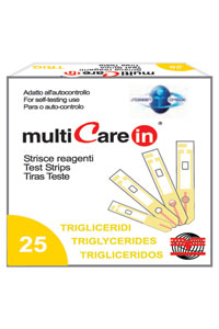 copertina di Strisce reagenti Trigliceridi per Multicare In ( confezione da 25 )