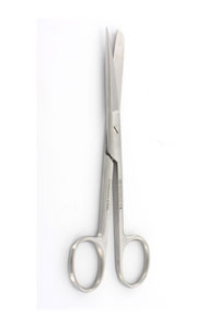 copertina di Forbici rette chirurgiche in acciaio inox - punte alterne - 14,5 cm