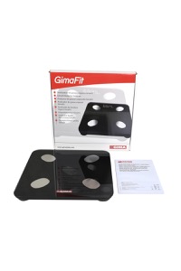 copertina di Bilancia Body Fat Gimafit con bluetooth - nera