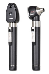 copertina di Set Otoscopio F.O.  piu' Oftalmoscopio, modello Sigma in astuccio rigido ( due manici ...