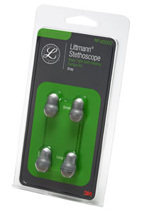 copertina di Kit ricambio Olivette morbide per Stetoscopi Littmann cod. 40002 Grigio