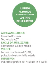 copertina di Pulsossimetro da dito con la tecnologia ACT ( check - up arterie ) cod. SB200