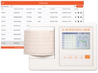 copertina di Ecg Cardioline 100L - schermo a colori touch da 5'' Configurazione full con software ...
