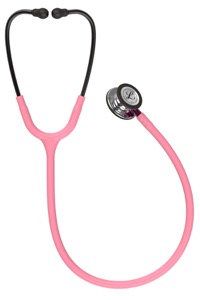 copertina di Littmann Classic III 5962 stetofonendoscopio Rosa perlato, testina   specchio, connettore rosa e archetto nerofumo