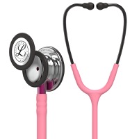 copertina di Littmann Classic III 5962 stetofonendoscopio Rosa perlato, testina   specchio, connettore rosa e archetto nerofumo