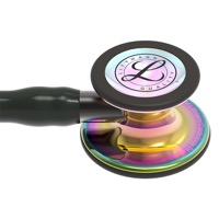 copertina di Littmann Cardiology IV 6240 stetofonendoscopio Nero, connettore e testina lucida arcobaleno, connettore e archetto nerofumo