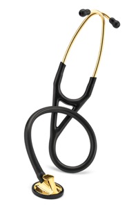 copertina di Littmann Master Cardiology cod. 2175 stetofonendoscopio Nero Finiture Ottone