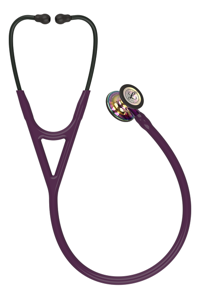 copertina di Littmann Cardiology IV 6239 stetofonendoscopio Prugna, testina  lucida arcobaleno, connettore viola e archetto nerofumo