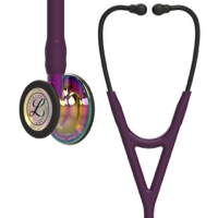 copertina di Littmann Cardiology IV 6239 stetofonendoscopio Prugna, testina  lucida arcobaleno, connettore viola e archetto nerofumo