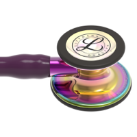 copertina di Littmann Cardiology IV 6239 stetofonendoscopio Prugna, testina  lucida arcobaleno, connettore viola e archetto nerofumo