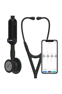 copertina di 3M Littmann® CORE Digital Stetoscopio cod. 8490 Tubo nero testina nera
