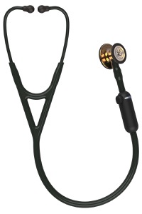 copertina di 3M Littmann® CORE Digital Stetoscopio cod. 8863 Tubo nero Campana finitura bronzo lucida