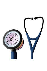 copertina di Littmann Cardiology IV 6242C stetofonendoscopio Blu Navy tubo satinato campana lucida Arcobaleno