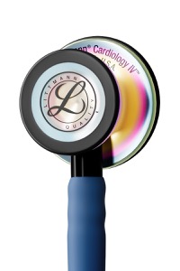 copertina di Littmann Cardiology IV 6242C stetofonendoscopio Blu Navy tubo satinato campana lucida Arcobaleno