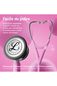 copertina di Littmann Cardiology IV 6159C stetofonendoscopio Rosa tubo satinato 