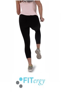 copertina di Leggins FITergy - Pantalone elastico con biomolecole, con funzione di diminuzione ... tg Extra Large Nero